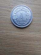 Francja 1 frank 1945 stan II; skrzydło; aluminium