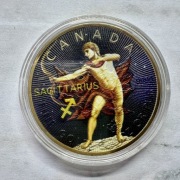 Moneta Kanada 5 dolarów Elżbieta II Strzelec Sagittarius 2018 r. kolorowana