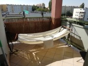 hamak ogrodowy, z drewnianą poprzeczką, 