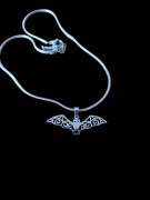 Krótki naszyjnik/choker nietoperz stal chirurgiczna 316l goth alt handmade