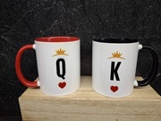 Kubek dama król walentynki