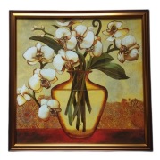 Obraz Piankowy Kwadratowy Orchidea w szklanym wazonie 30x30cm
