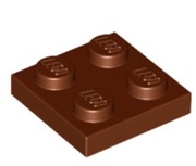 LEGO 2x3022 plate Reddish Brown 2x2 używane