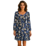 Papaya sukienka M 36 38 Nowa wiskoza w kwiaty zwiewna wiosna lato jesień