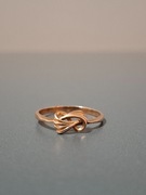 Pierścionek splot nieskończoność vintage złoto 585