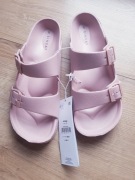 Nowe klapki damskie z regulowanymi paskami marki Sinsay rozmiar 40