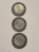 Jan Paweł II. Zestaw 3 monet kolekcjonerskich. Miedź srebrzona. Gyges