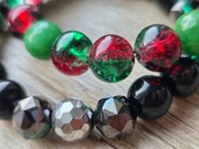 Zestaw bransoletek handmade – eleganckie, imprezowe, świąteczne