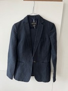 Garnitur cienki (len-bawełna) granatowy Massimo Dutti