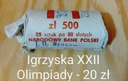 Rulon - 25 szt. Igrzyska XXII Olimpiady. 20 zł. Stan menniczy. UNC.