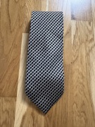 Jedwabny krawat męski vintage wzór geometryczny