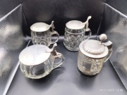 4 stare sygnowane kufle kolekcjonerskie, dobry stan