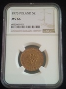 PRL - 5 ZŁ 1975 GRADING