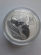 Srebro 1,5oz Zestaw Lunar III 2020-2022 Mysz Wół Tygrys 1/2 oz