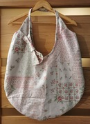 Ręcznie szyta duża torba shopper kokardka styl angielski 