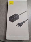 Ładowarka biurkowa Baseus GaN3 Pro 65W 2xUSB-C 2xUSB Czarna + Kabel