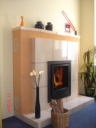 Kominek z kafli wielkoformatowych