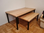 Komplet 2-ch stołów drewnianych loft