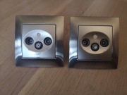 Gniazdo RTV-SAT ZŁOTY MAT  dwa w cenie jednego!!!