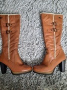 Kozaki zimowe Veronii 40 skóra naturalna.