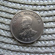 Kongo - KRD (Zair ) 5 Makuta 1967r