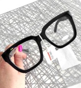 Włoskie Okulary zerówki gruba ramka