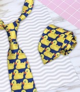 Nowy ekstrawagancki krawat z kaczuszki 145 x 8 męskie