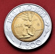 500 Lirów 1995 r  -  San Marino    FAO       stan  !!!   