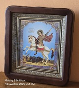 Ikona Święty Jerzy Zwycięzca Walczący ze Smokiem. Moskiewski.