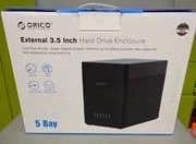 Obudowa stacja dokująca na 5 kieszeni na dysk twardy 3,5 cala