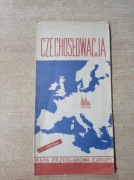 Mapa Czechosłowacji z połowy lat 60-stan dobry