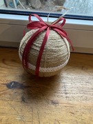 Bombka ze sznurka jutowego