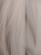 Tiul kość słoniowa pół sztywny