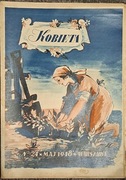„Kobieta” nr 24 maj 1948 oryginalny magazyn z ilustracją kobiety w ogrodzie
