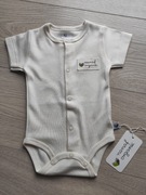 Body niemowlęce zapinane, kremowe, krótki rękaw 62