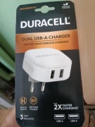 Duracell Dual USB-A 24W Ładowarka Sieciowa Biała - NOWA w opakowaniu