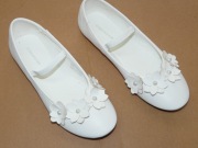Buty komunijne baleriny dziewczęce białe rozm. 35 niechodzone