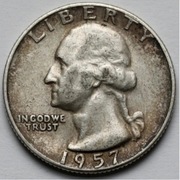 USA - 1/4 dolara Quarter Dollar 1957 Washington - Srebro 0.900