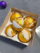 Bombki choinkowe zółte retro