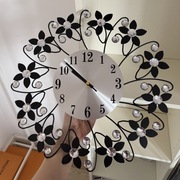 Zegar ścienny kwiaty glamour