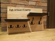 Wieszak ścienny z półkami - warianty kolorystyczne 