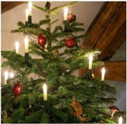 Lampki choinkowe Hellum vintage, świeczki, Made in Germany, dł. 9,30 m