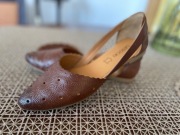 Sandały Lasocki, brąz, niski obcas, skóra r. 36 