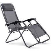 Leżak Plażowy Ogrodowy Składany Zero Gravity Antracyt