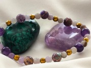 Bransoletka z Jadeitem, Jaspisem Cesarskim, Hematytem i Ametystem