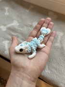 Smok serduszkowy niebieski flexi urocza figurka 3D fidget toy ozdoba