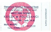 Ostrów Wlkp. Mecz Piłki Nożnej Księża - Policjanci 1993r, cena 10000zł