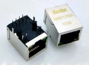 Gniazdo LAN Ethernet RJ45 HR911105A LED PCB THT