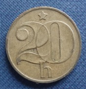 Moneta Czechosłowacja 20 Halerzy 1976