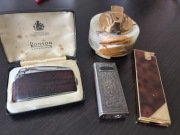Zestaw 4 zapalniczek vintage – Ronson, Tanita, Charmant, BM England